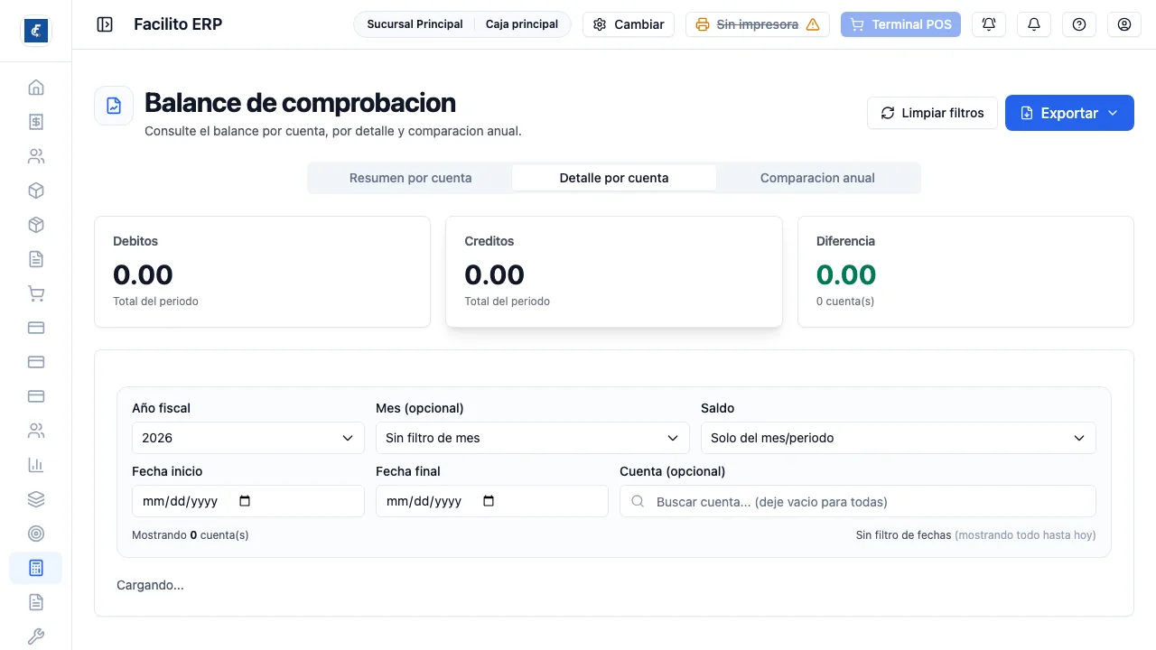 El detalle cuenta por cuenta, para encontrar dónde está la diferencia.