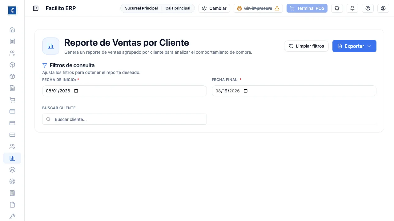 El corte por cliente, con el buscador para pedir uno solo.